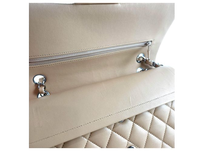 Chanel Borsa a spalla in pelle di agnello classica Arancione - vista 7