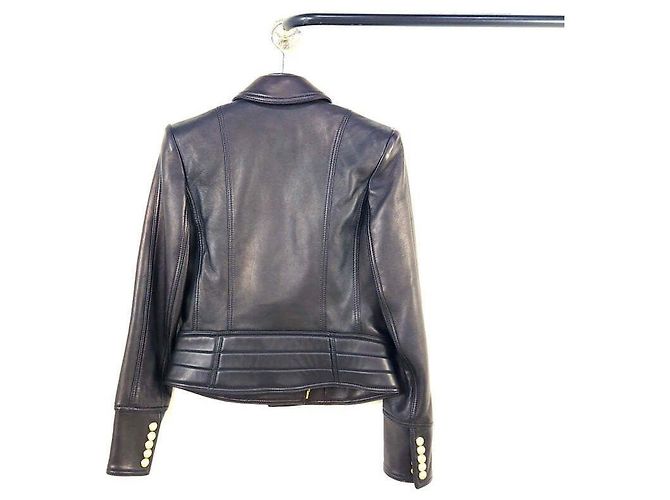 Balmain Lambskin Rider Leather Jacket - view 3