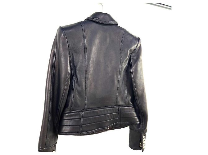 Balmain Lambskin Rider Leather Jacket - view 4