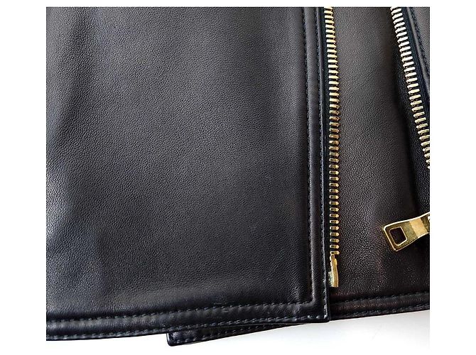 Balmain Lambskin Rider Leather Jacket - view 5