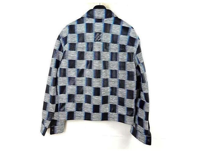 Louis Vuitton Giacca in pelle Damier Multicolore - vista 3
