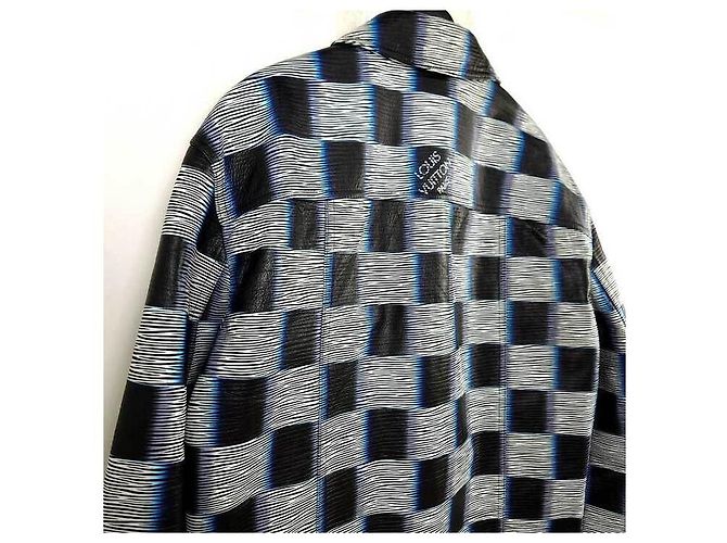 Louis Vuitton Giacca in pelle Damier Multicolore - vista 4