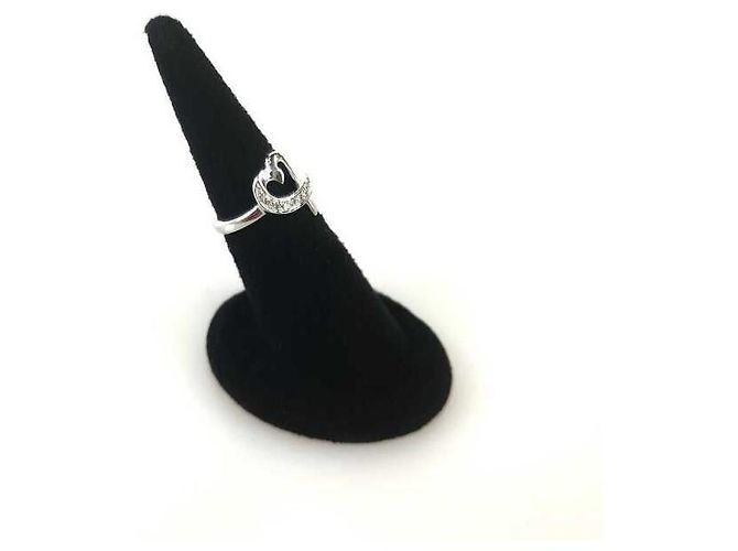 Tiffany & Co Anel de Diamante em Ouro Branco Loving Heart da Anne Co Preto - vista 3