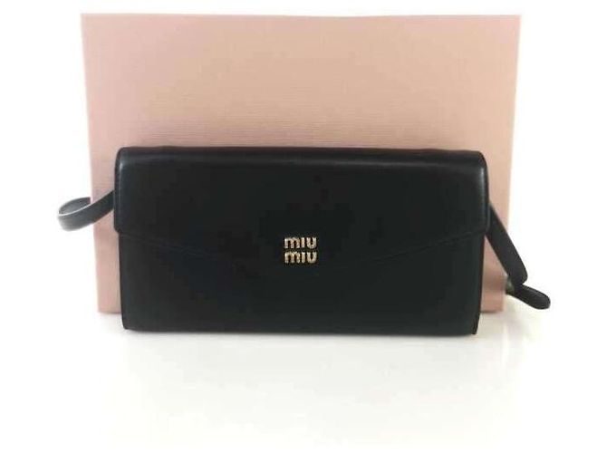 Miu Miu Billetera con correa Negro - vista 6