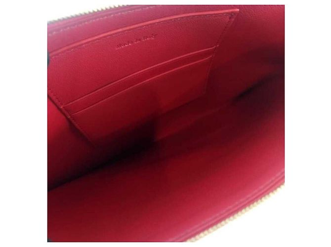 Céline Zweifarbige Clutch-Tasche Rot - Ansicht 5