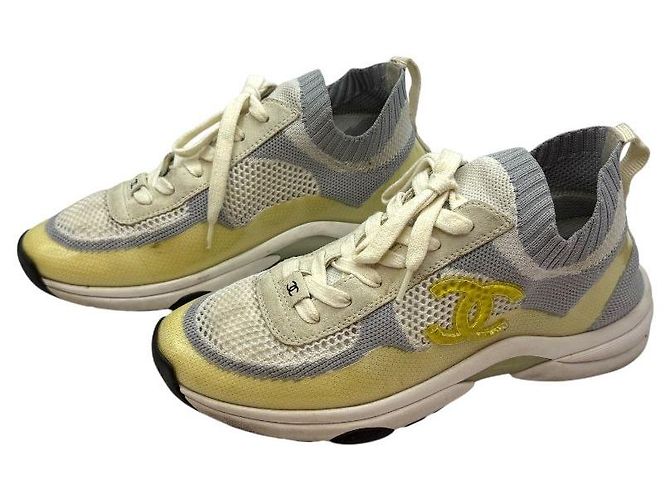 Chanel Sneakers in maglia per donne Bianco - vista 4