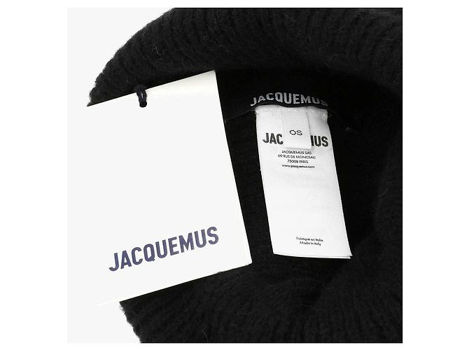 Jacquemus Le Bon Grain Gros Grain Logo Mütze Schwarz - Ansicht 10