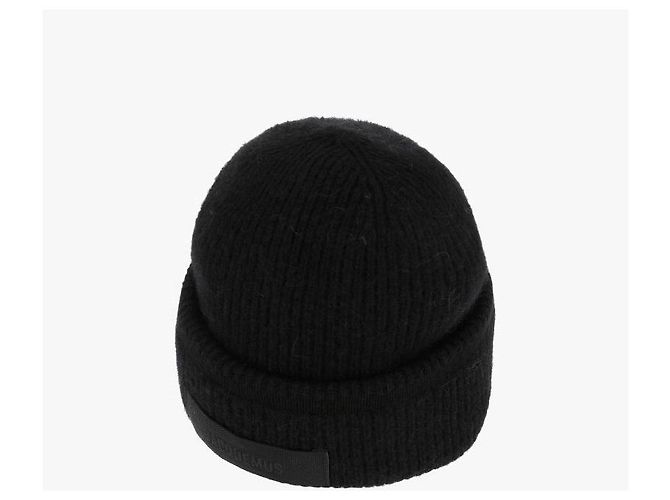 Jacquemus Le Bon Grain Gros Grain Logo Mütze Schwarz - Ansicht 8