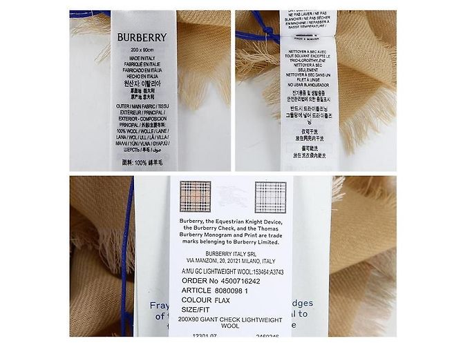 Burberry Sciarpa in lana Check - vista 4