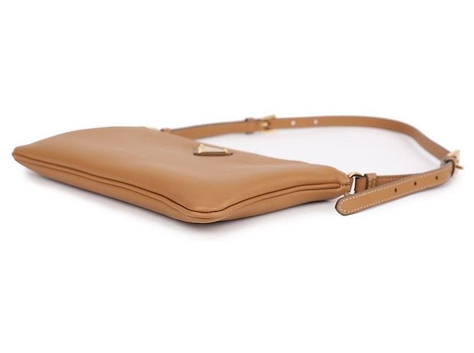 Prada Borsa a spalla in pelle morbida Marrone - vista 6