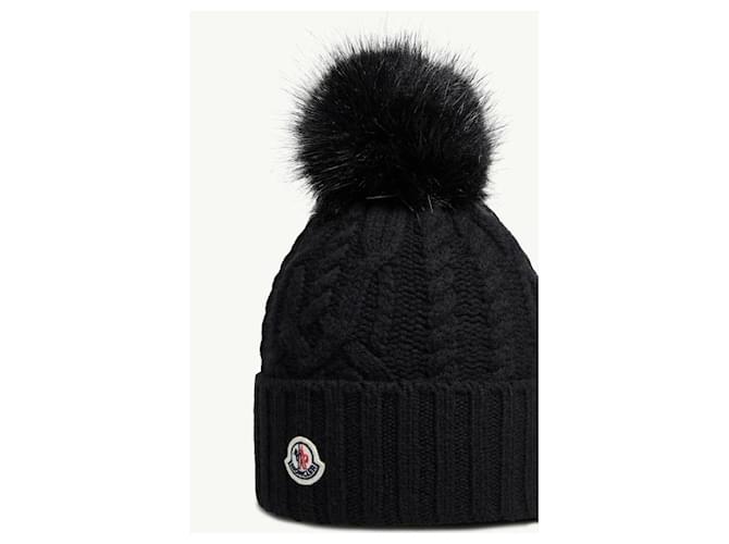 Moncler Cashmere-Mix-Pompon-Mütze Schwarz - Ansicht 5