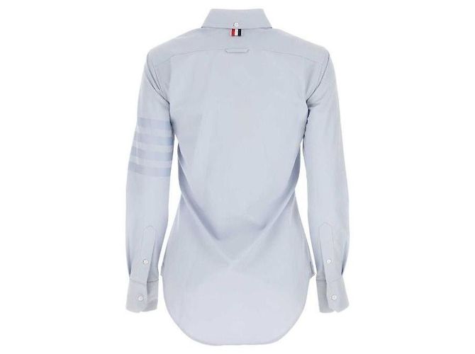 Thom Browne Camicia classica in cotone Oxford Blu - vista 5