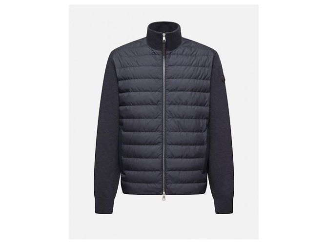 Moncler Gepolsterte Woll-Kaschmir-Zip-Cardigan Schwarz - Ansicht 5