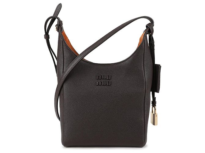 Miu Miu Leder-Beuteltasche Braun - Ansicht 3