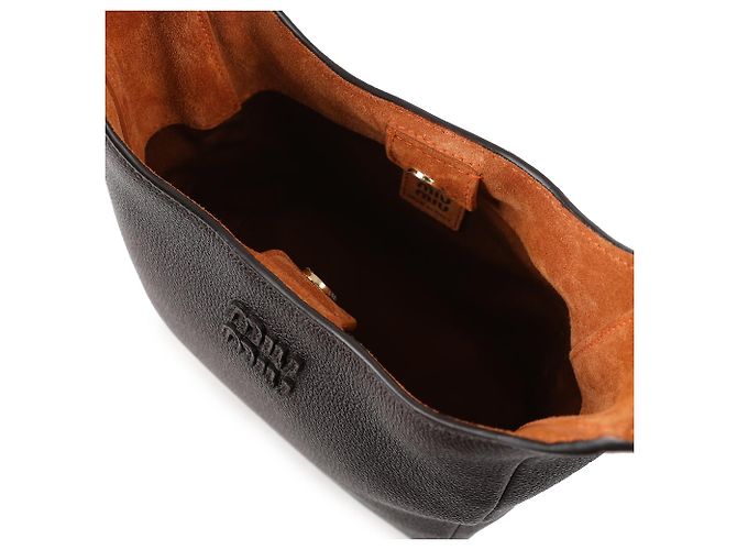 Miu Miu Leder-Beuteltasche Braun - Ansicht 8