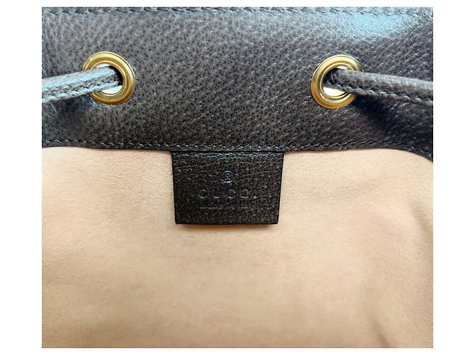 Gucci Mini borsa a secchiello Ophidia GG in tela beige Marrone - vista 15