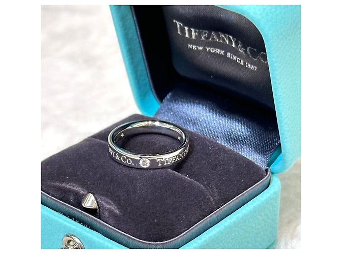 Tiffany & Co Tiffany TCO Diamant Logo Ring aus Platin Blau - Ansicht 3