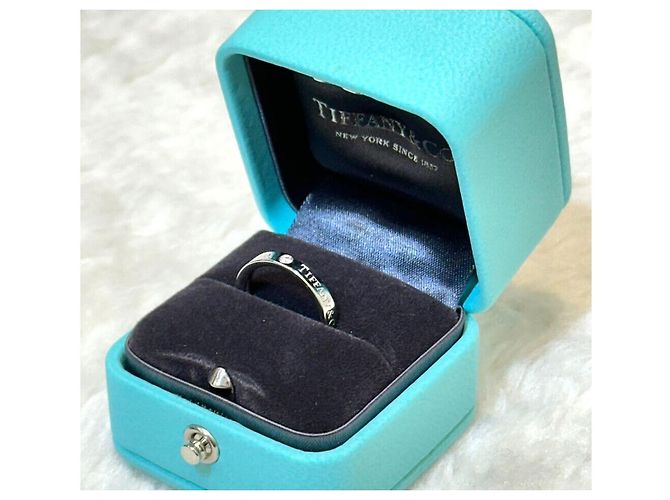 Tiffany & Co Tiffany TCO Diamant Logo Ring aus Platin Blau - Ansicht 4