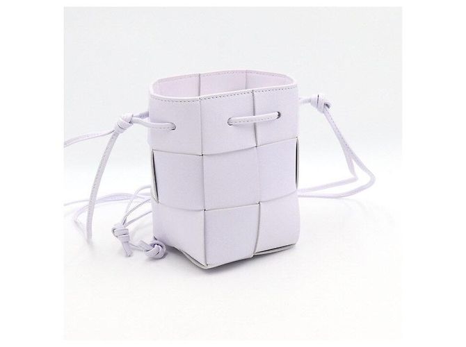Bottega Veneta Borsa a tracolla mini bucket cassette lavanda Porpora - vista 3