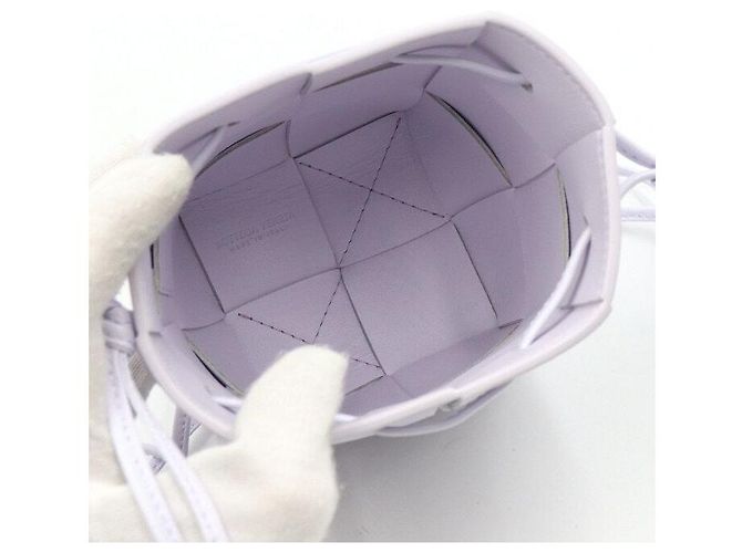 Bottega Veneta Borsa a tracolla mini bucket cassette lavanda Porpora - vista 5