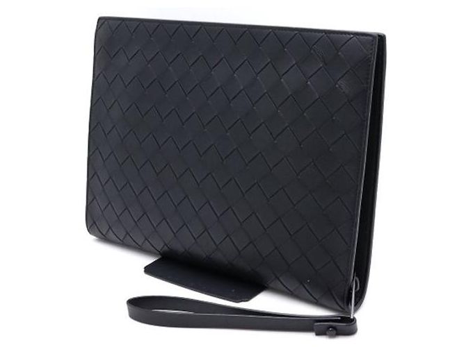 Bottega Veneta Piccola pochette documenti Intrecciato nera - vista 2
