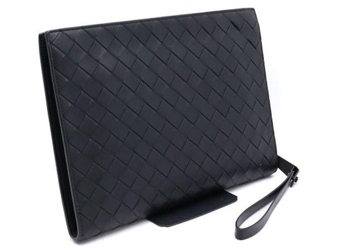 Bottega Veneta Piccola pochette documenti Intrecciato nera - vista 3