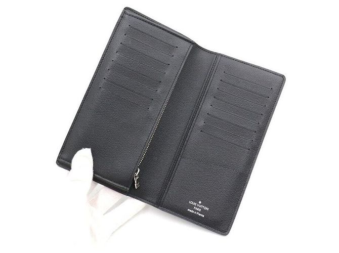 Louis Vuitton Portafoglio Brazza Damier Graphite per Uomini Marrone - vista 4