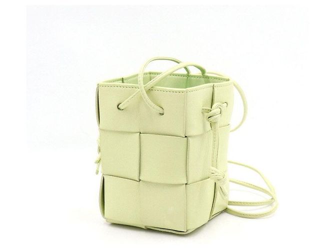 Bottega Veneta Mini borsa a secchiello lavata al limone e a tracolla Giallo - vista 2
