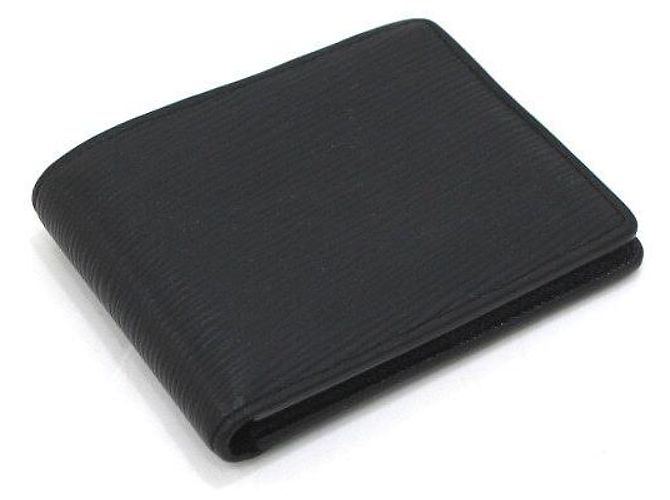 Slender Louis Vuitton Portafoglio Slim Bifold da Uomo Nero - vista 2