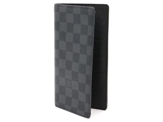 Louis Vuitton Damier Graphite Brazza Wallet Men Long Wallet Brown - view 2