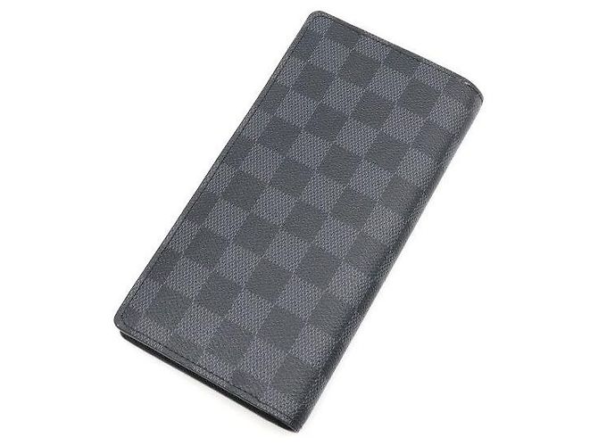 Louis Vuitton Damier Graphite Brazza Wallet Men Long Wallet Brown - view 7