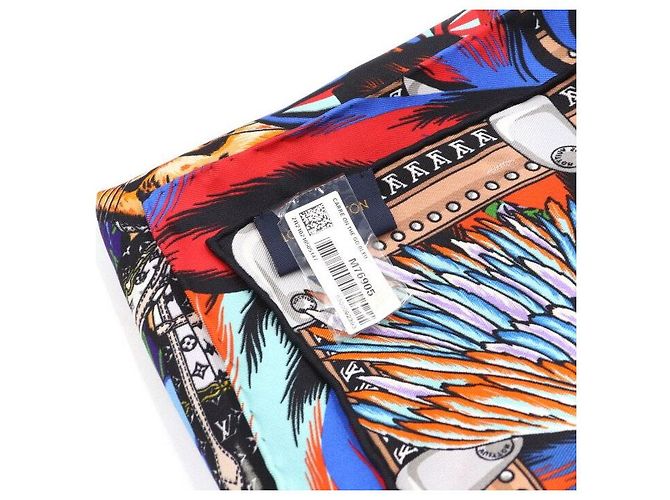 Louis Vuitton Bufanda cuadrada ON THE GO cm Azul - vista 6
