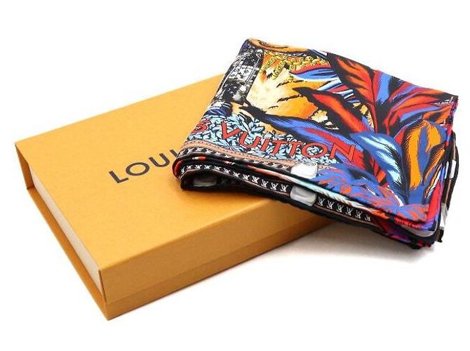 Louis Vuitton Bufanda cuadrada ON THE GO cm Azul - vista 7