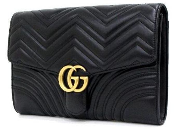 Gucci Clutch estruturado suave Marmont - vista 2