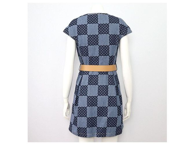 Louis Vuitton Vestido de Mujer Denim Damier XXL Azul - vista 5