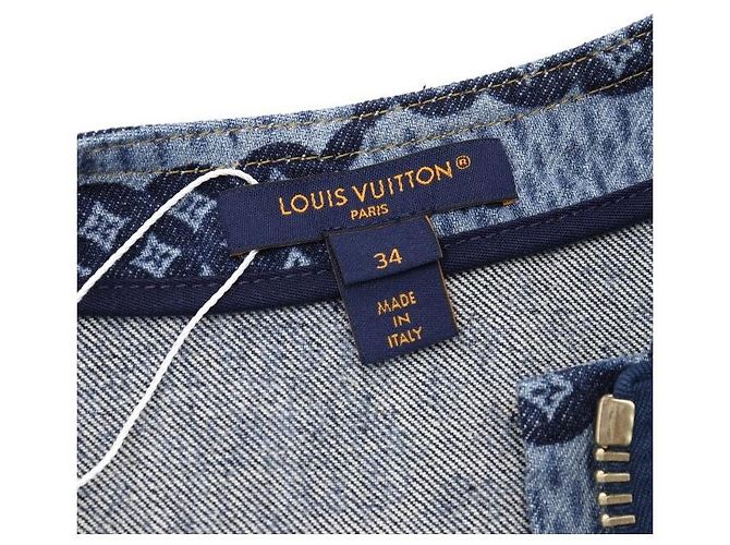 Louis Vuitton Vestido de Mujer Denim Damier XXL Azul - vista 6