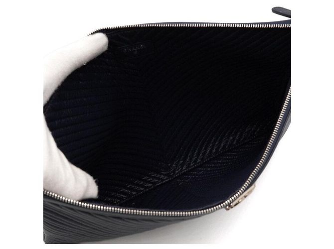 Chanel Grande Clutch in Blu Navy Scuro - vista 5