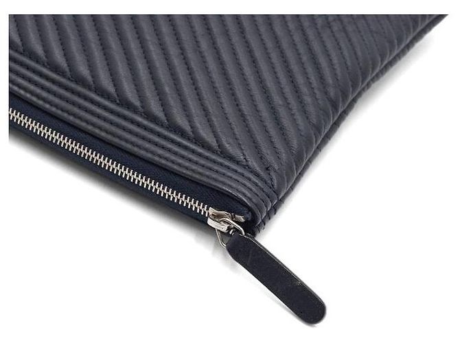Chanel Grande Clutch in Blu Navy Scuro - vista 8