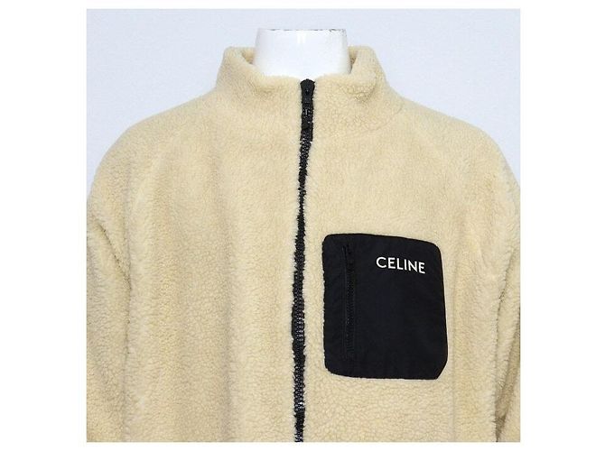 Céline Giacca in pile oversize da uomo in beige Marrone - vista 2