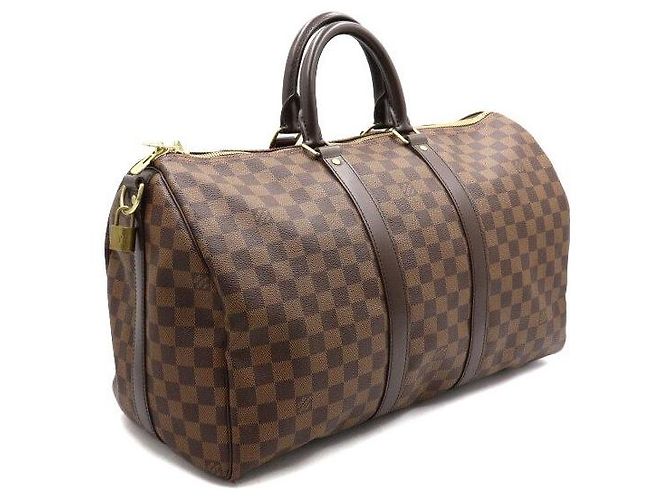 Louis Vuitton Borsa da viaggio Keepall Bandoulière Damier Ebene Multicolore - vista 3
