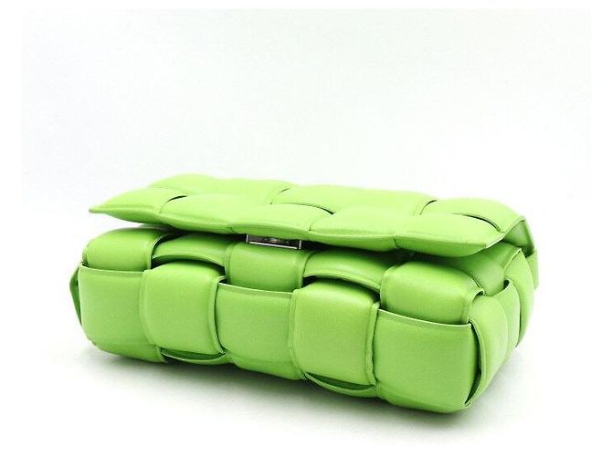 Cassette Bottega Veneta Bolsa transversal acolchoada Intrecciato verde - vista 7