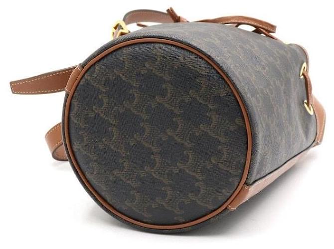 Céline Borsa a secchiello piccola Triomphe con coulisse, da spalla e a tracolla Marrone - vista 6