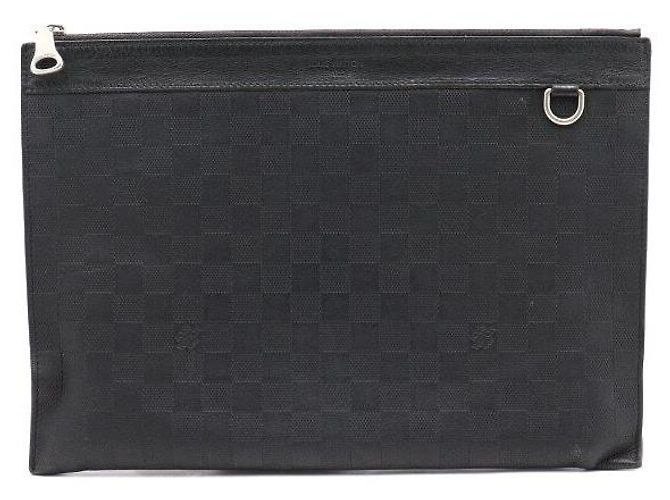 Louis Vuitton Pochette Clutch Damier Infini Nero - vista 2