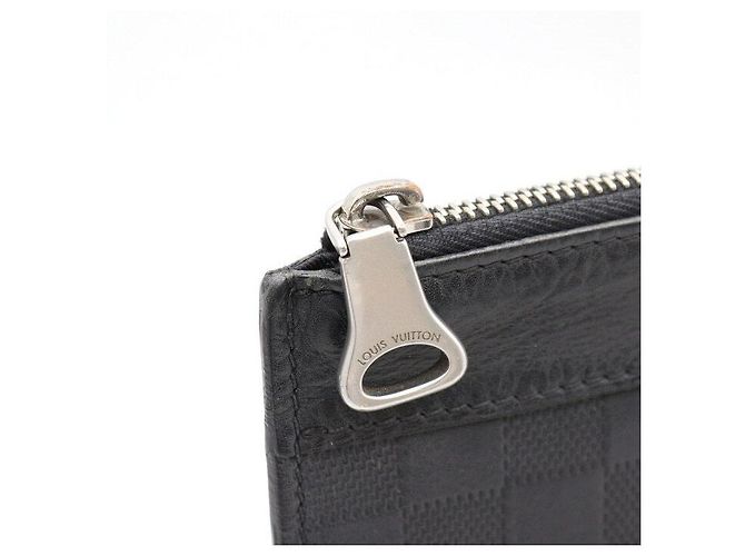 Louis Vuitton Pochette Clutch Damier Infini Nero - vista 5