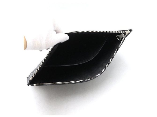 Louis Vuitton Pochette Clutch Damier Infini Nero - vista 7