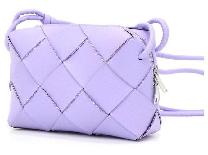 Bottega Veneta Borsa a Spalla e Borsa Crossbody Intrecciato Cassette Piccola Porpora - vista 2