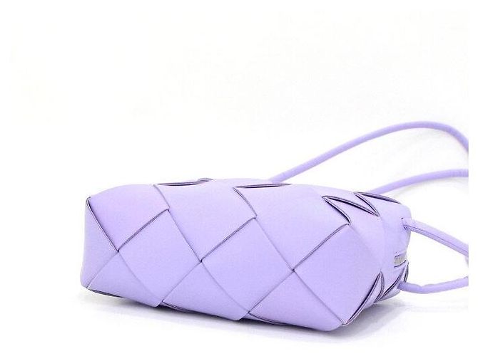 Bottega Veneta Borsa a Spalla e Borsa Crossbody Intrecciato Cassette Piccola Porpora - vista 6