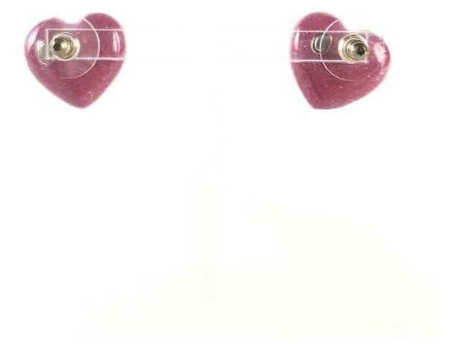Chanel Pendientes de cristal en forma de corazón CC - vista 4