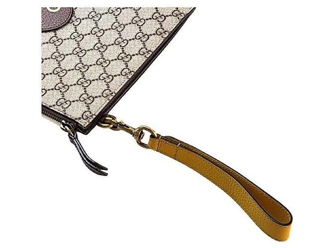 Gucci Clutch GG Marrone - vista 3