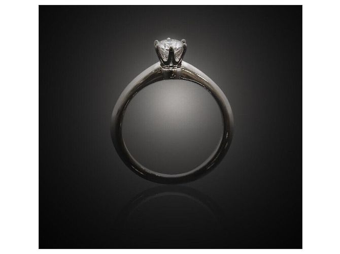 Tiffany & Co Setting Wedding Ring Platinum Diamond Size - view 2